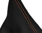 E Brake Boot for Ford Mustang (1994–2004) Carbon Fiber Orange Stitch