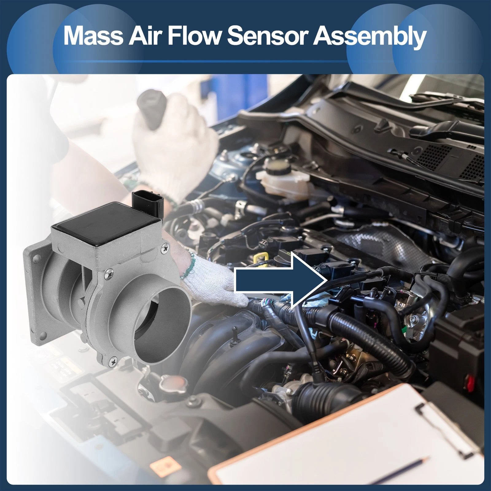 Mass Air Flow Sensor Assembly No. 22680D9001 for Nissan Altima (1996–1997)
