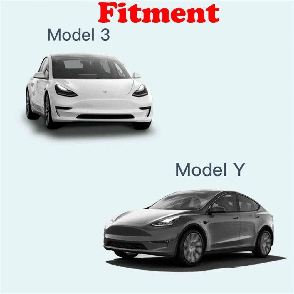 4 x Carbon Fiber Door Side Handle Protector Sticker Decor Trim for Tesla Model