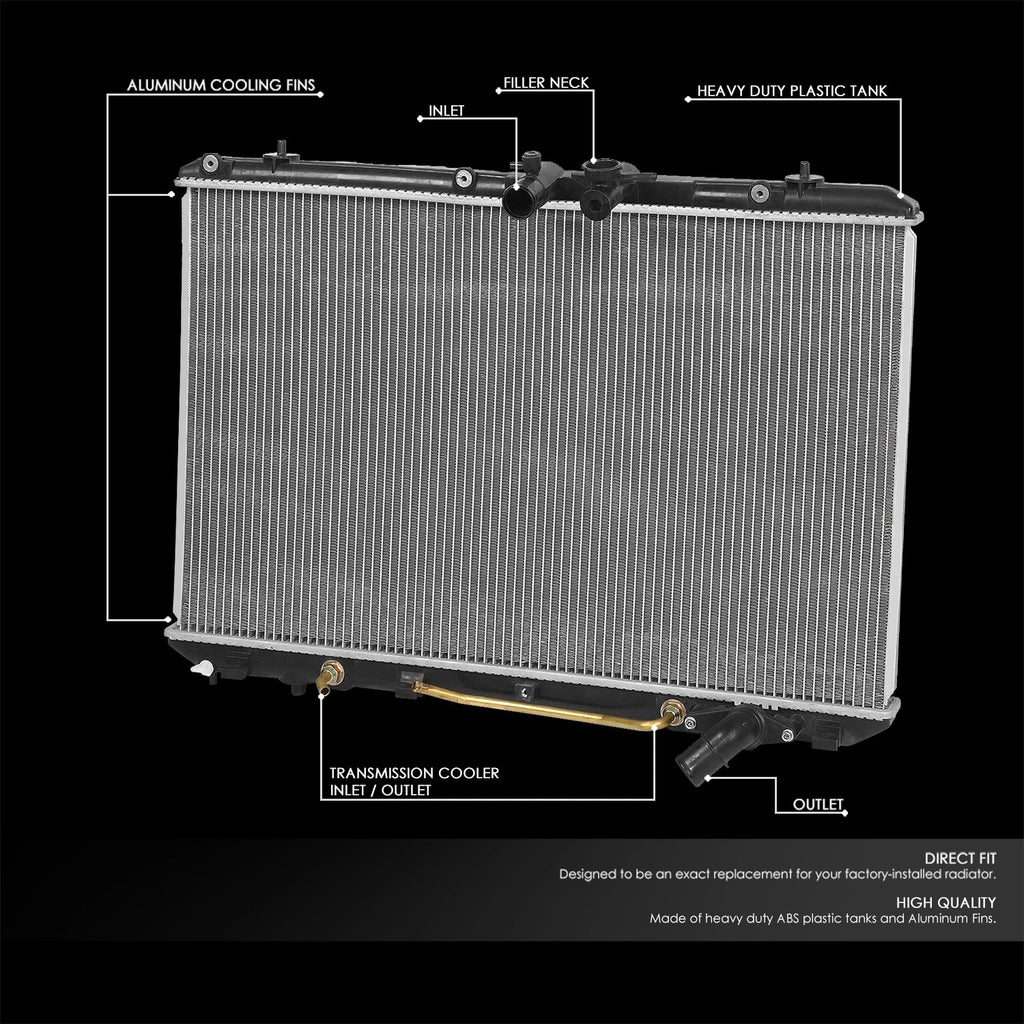 OE Style Aluminum Cooling Radiator for Toyota Highlander 2009–2013 DPI 13122