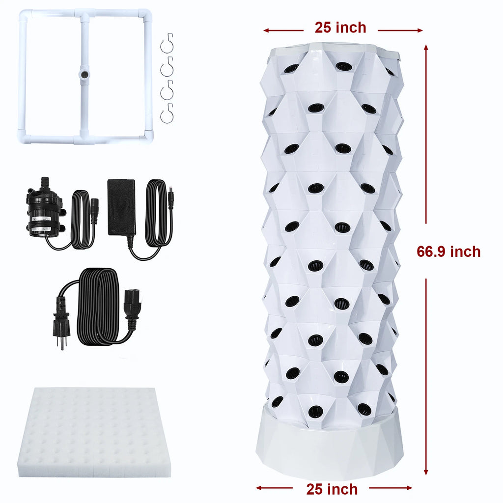 Set of 80 Vertical Hydroponic Pots for Indoor & Outdoor Growing