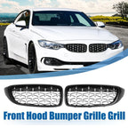 1 x Pair Front Hood Bumper Grille for BMW 428i xDrive 430i xDrive 440i Black