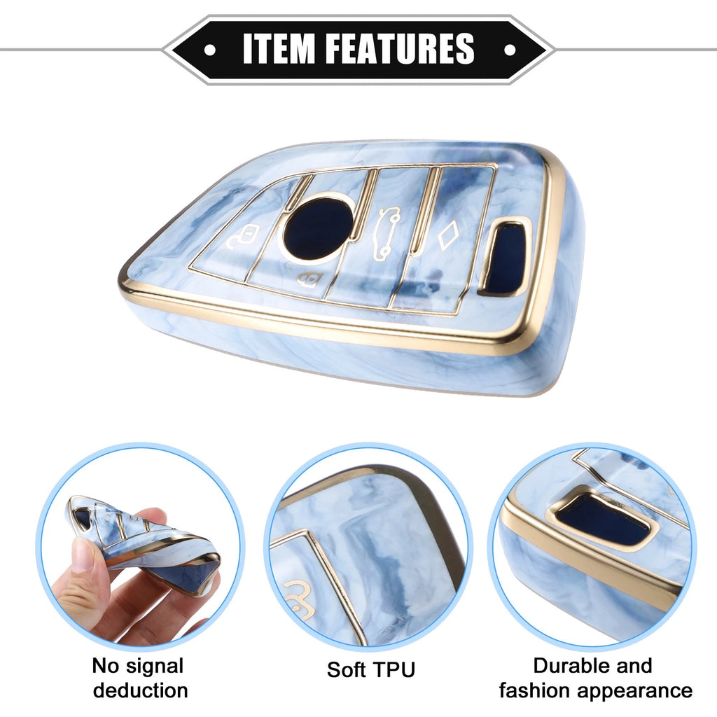 Set of 4 TPU Smart Key Fob Covers for BMW 3 4 5 6 7 Series (2012–2020)