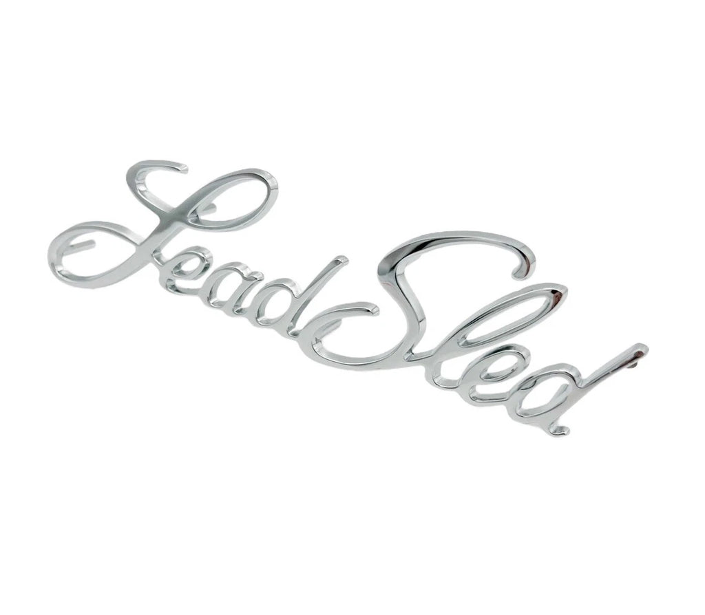 Chrome Die Cast Lead Sled Emblem for Hot Rod Custom (Universal)