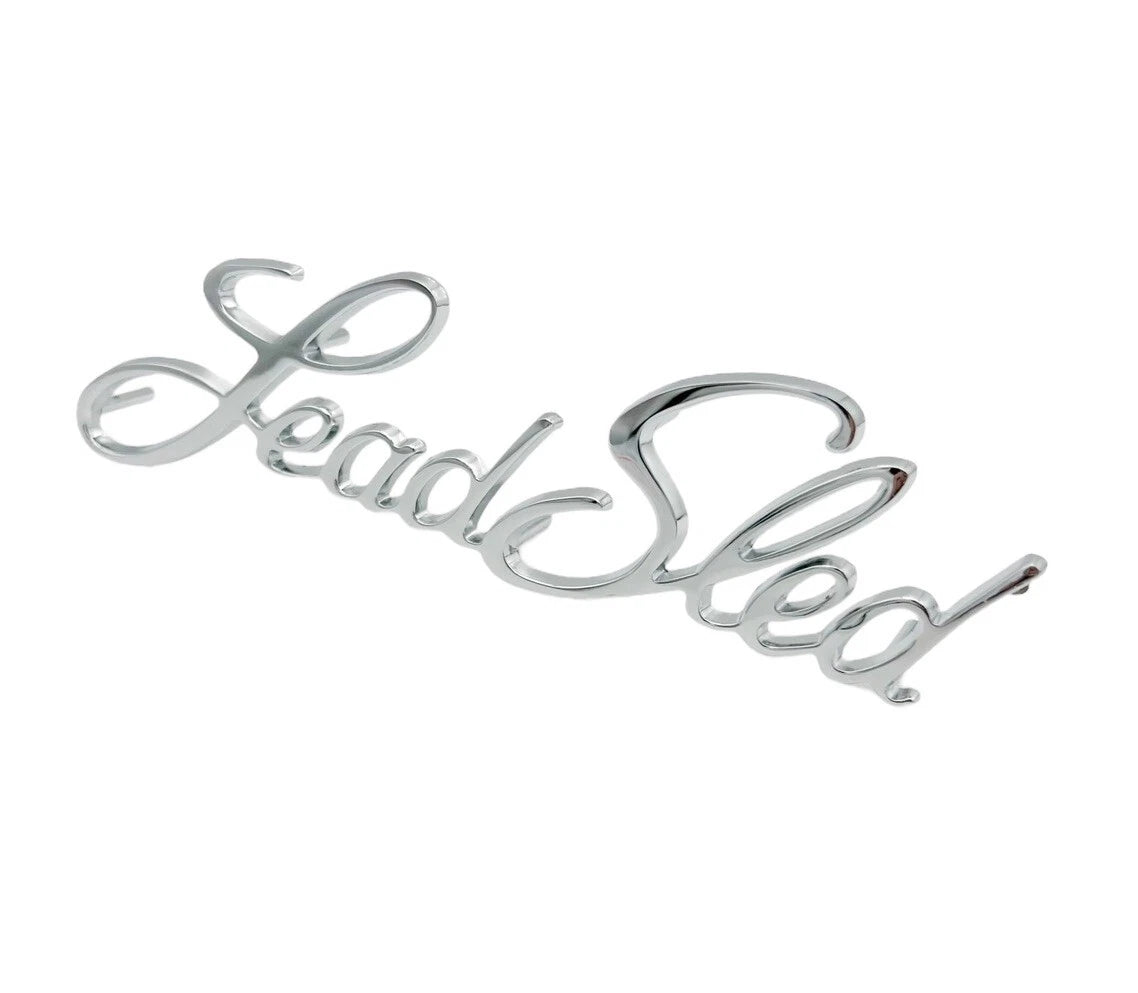 Chrome Die Cast Lead Sled Emblem for Hot Rod Custom (Universal)