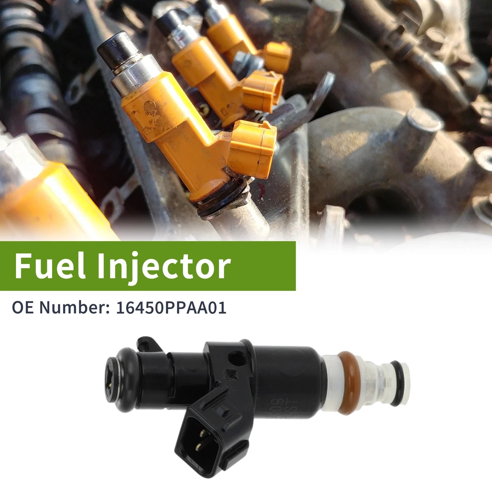 Fuel Injector No. 16450PPAA01 for Honda CR-V EX LX 2.4 (2002–2004) 1 Pc Black