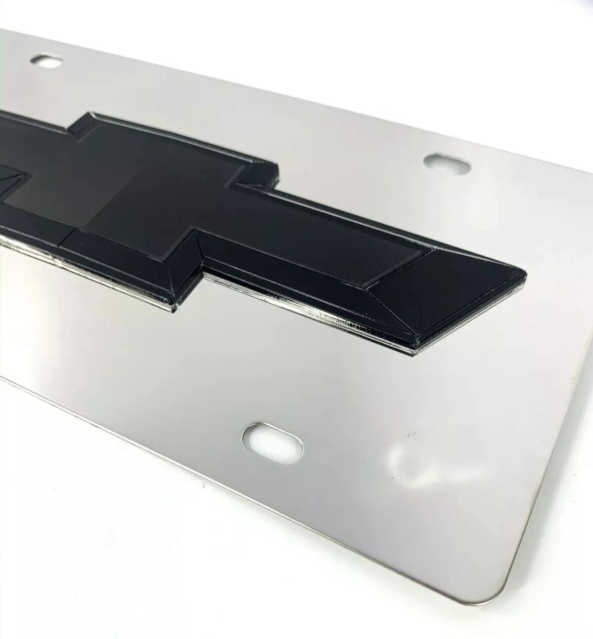 Chrome Bowtie Emblem License Plate Frame with Logo for Chevy (1999–2014)