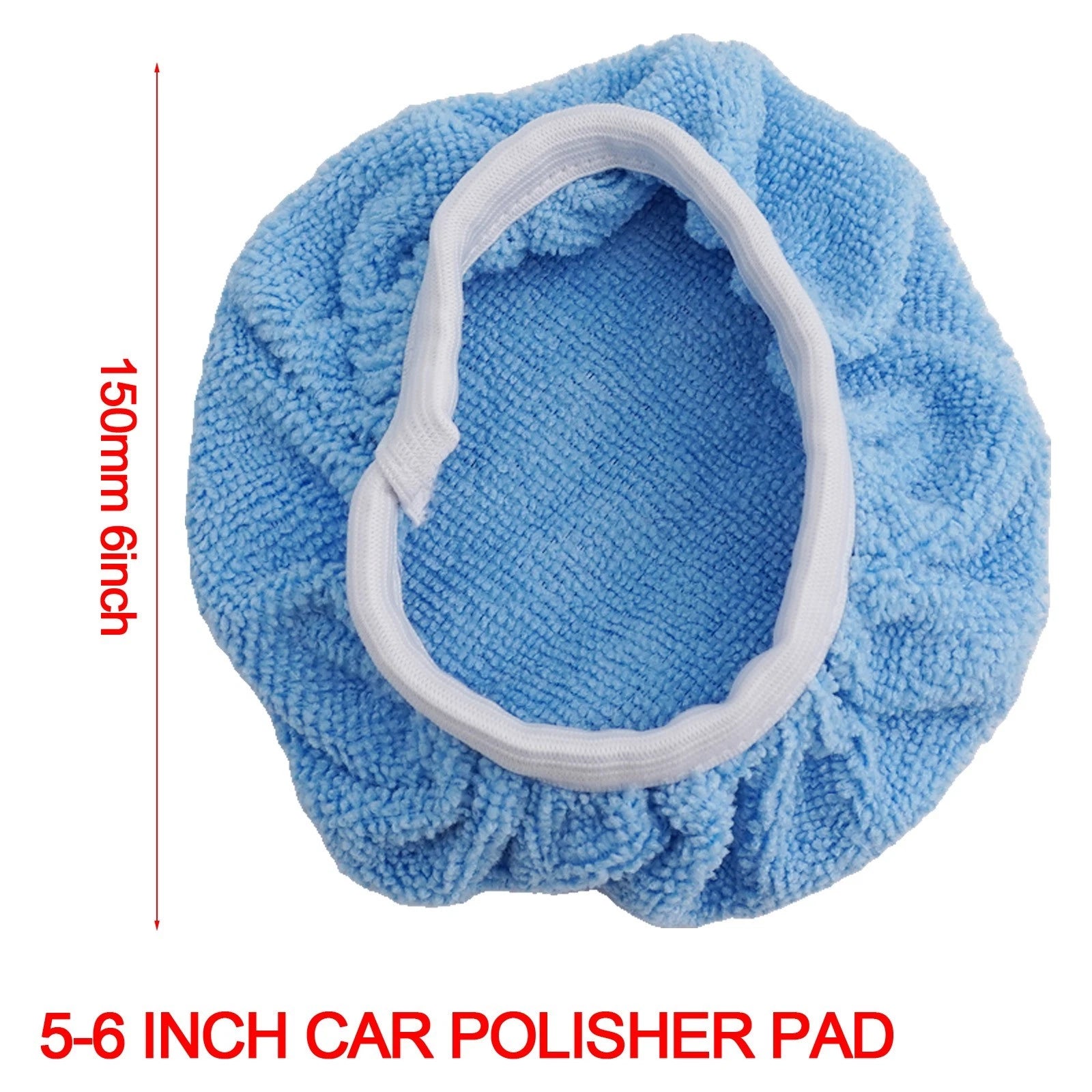 Set of 8 Polishing Pads for Car Polisher 150mm Blue