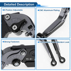 Adjustable Brake Clutch Levers for Suzuki GSXR150 (2017–2020) Black