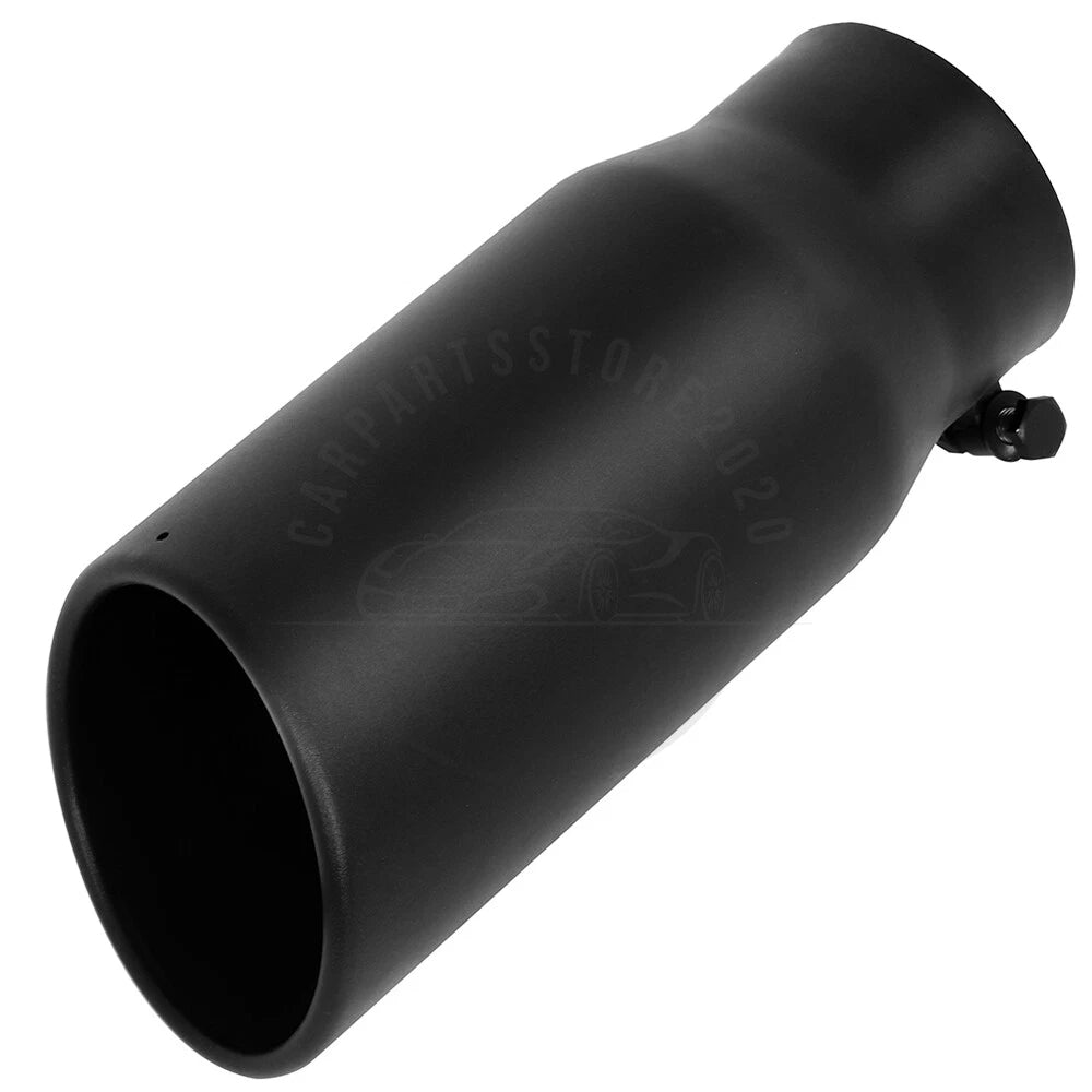 Stainless Steel Black Angle Cut Exhaust Tip for Universal (4" Inlet, 5" Outlet)