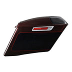 4" Stretched Saddlebags for Harley Touring (2014–2023) Midnight Crimson/Vivid Black