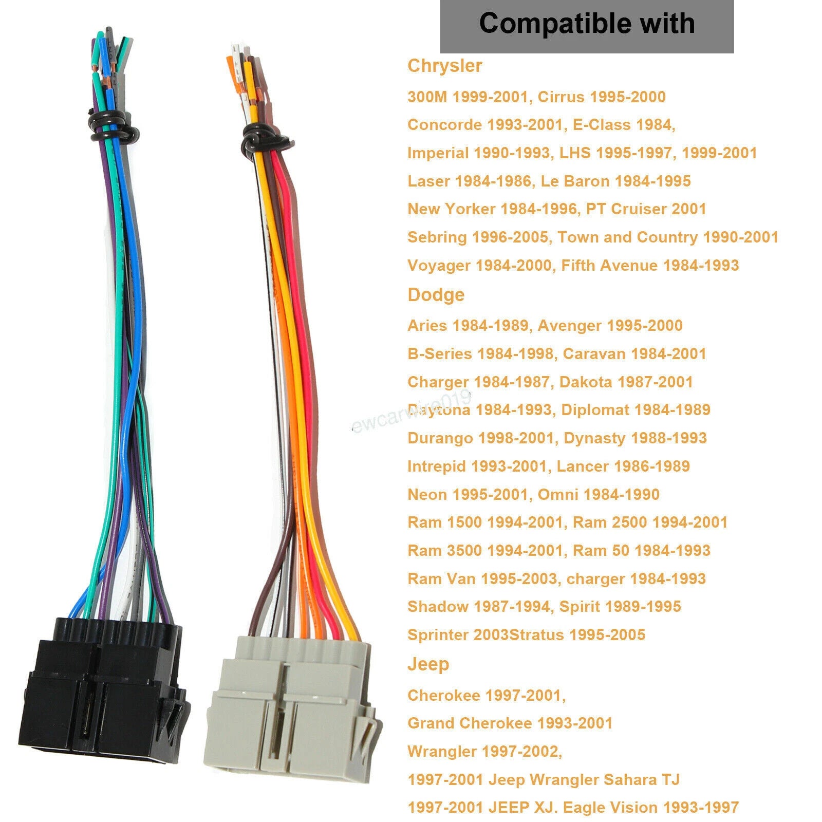 Radio Wire Harness Connector for Jeep Wrangler Cherokee (1997–2001)