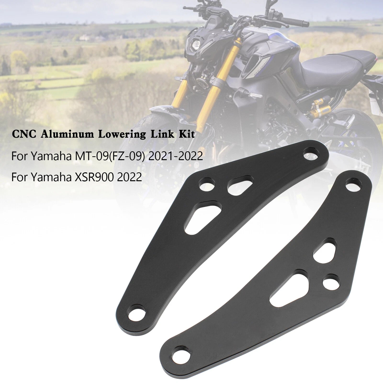CNC Aluminum Lowering Link Kit for Yamaha MT-09 FZ-09 XSR900 (2021–2022) U3