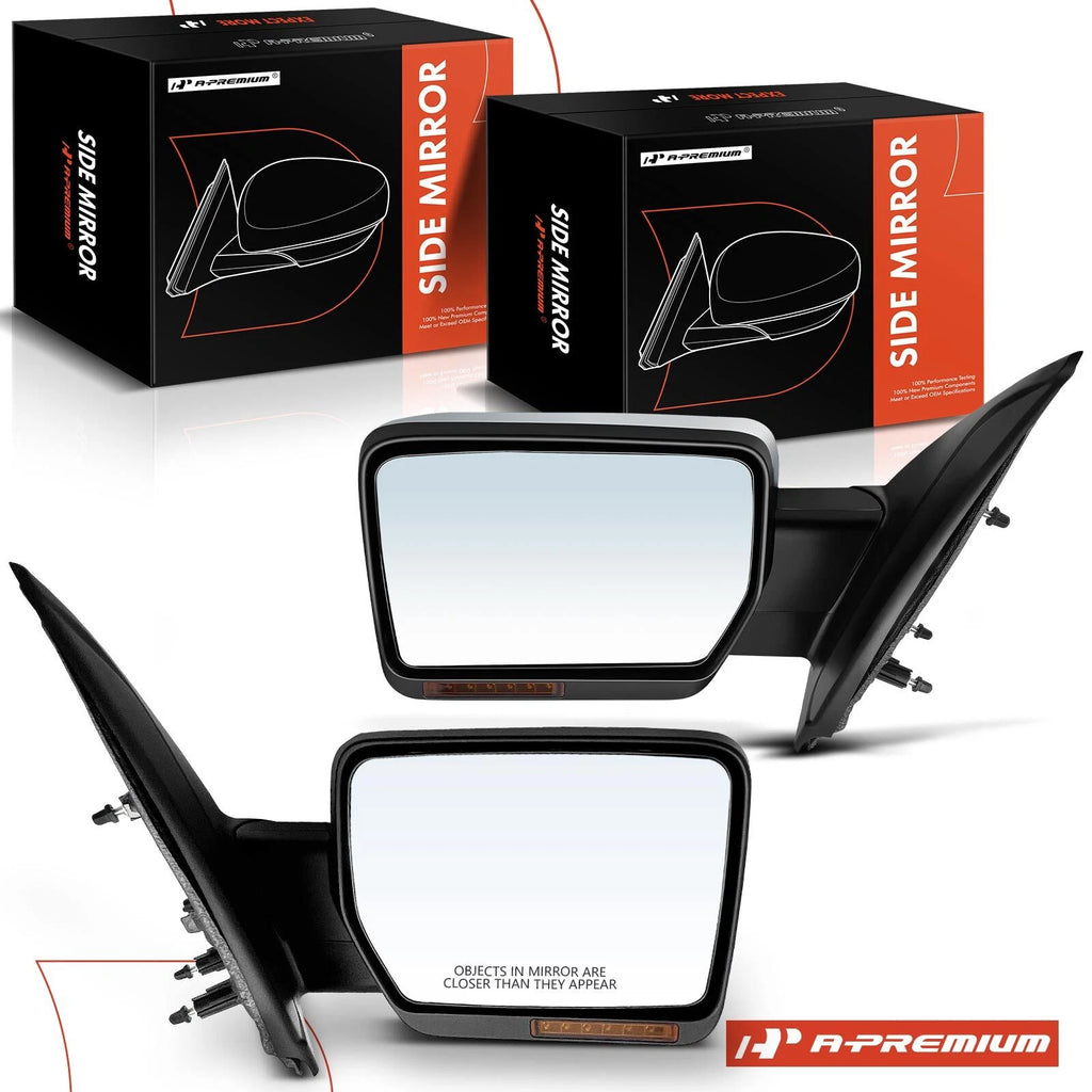 2X Power Mirrors with Manual Fold & Signal Light for Ford F-150 (2009–2010)
