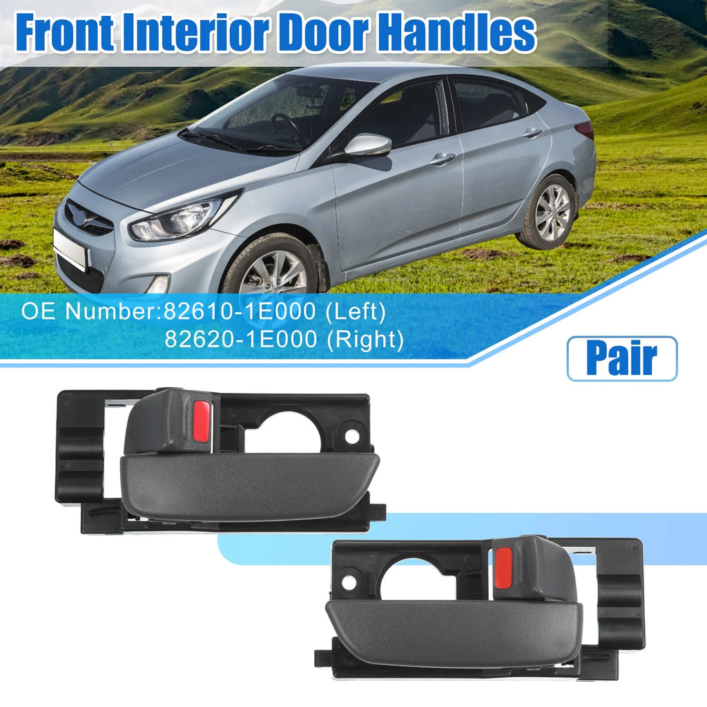 1 Pair Front Inner Door Handle for Hyundai Accent (2010–2017) 826101E000 826201E000