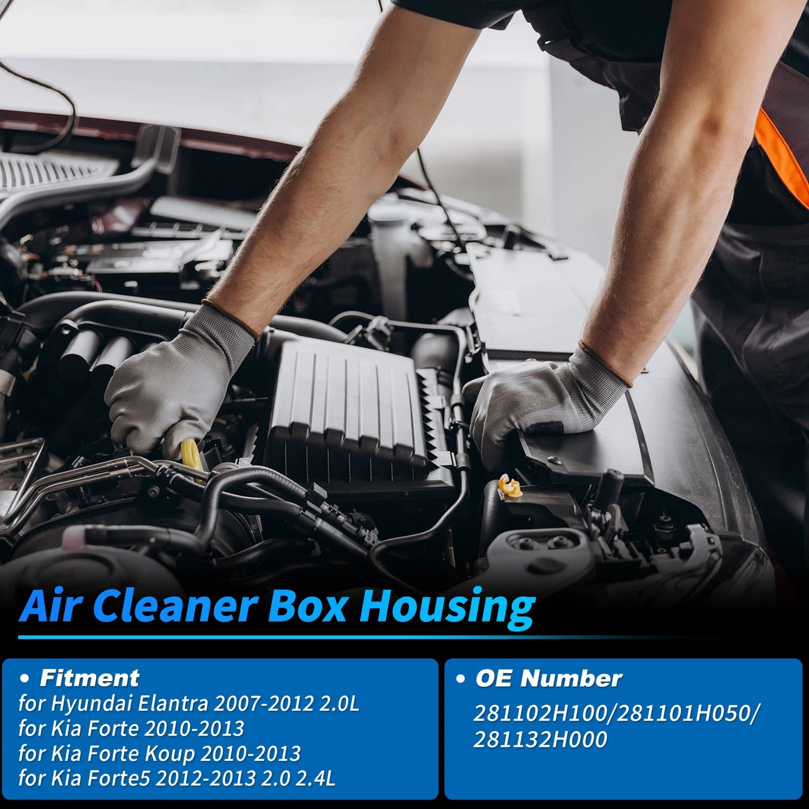 Air Filter Cleaner Box Housing for Hyundai Elantra (2007–2012) No. 281102H100