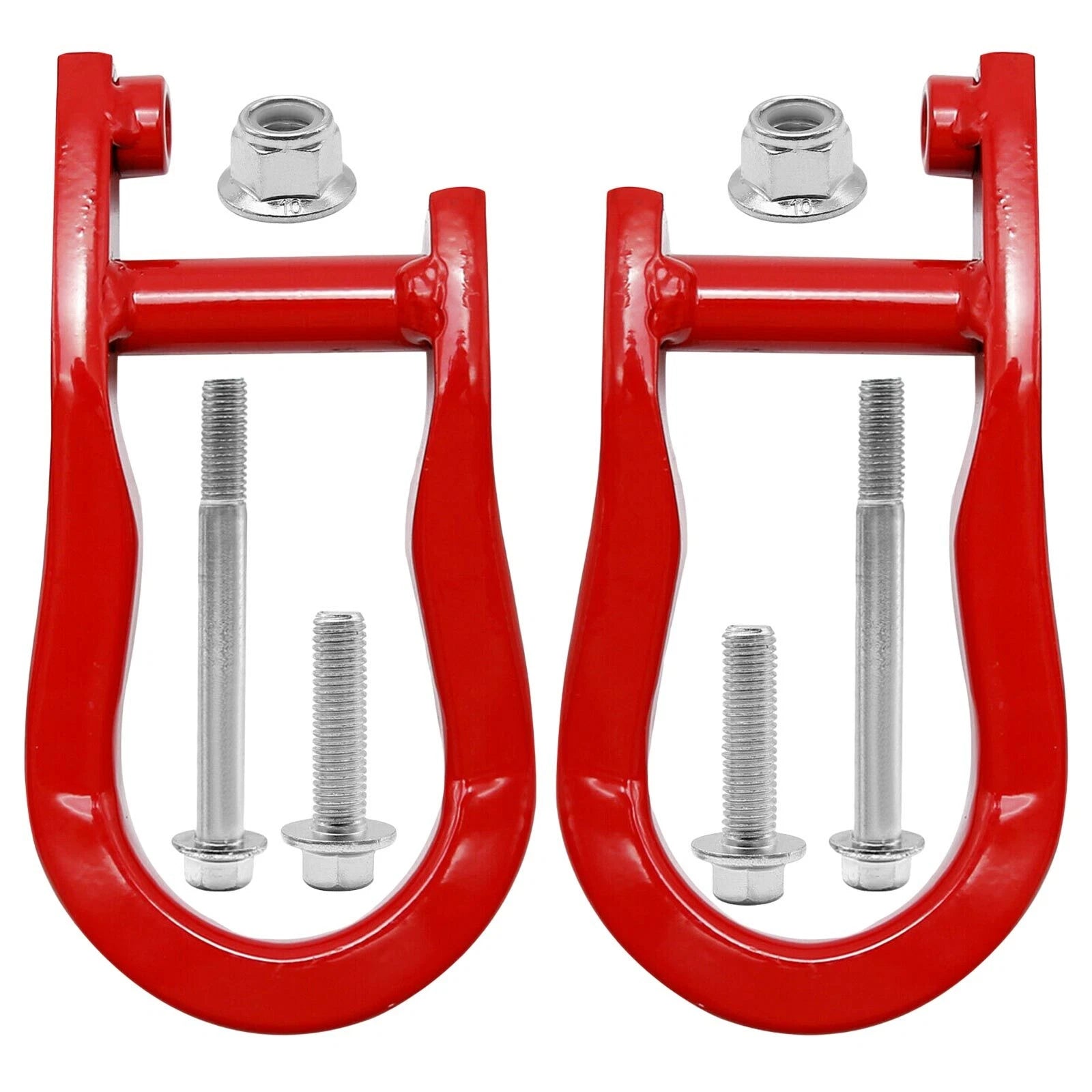 2X Red Tow Hooks for Chevy Silverado 1500 (2007–2018) GMC Sierra 1500