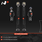 Set of 4 Front Inner Outer Tie Rod Ends for Chevy Trax (2013-2022)