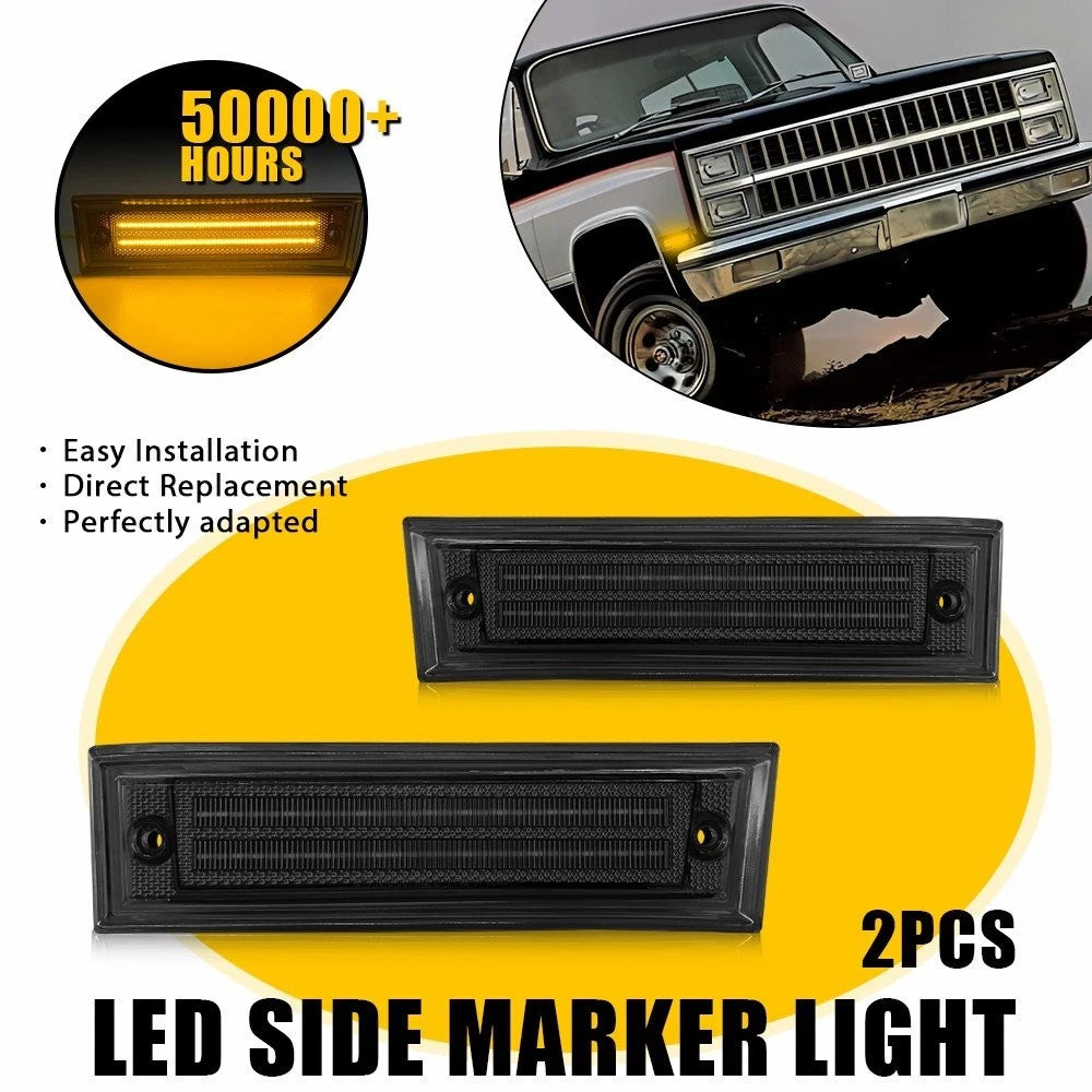 LED Front Light Marker for Chevy GMC C10 C20 C30 Blazer C/K (1981–1986)