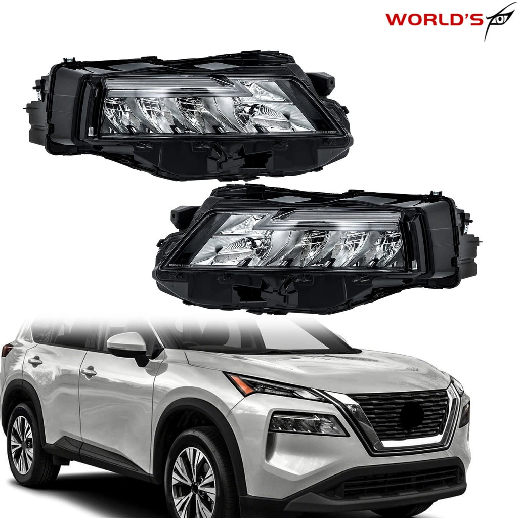 Full LED Headlight Assembly for Nissan Rogue S (2021–2023) Black