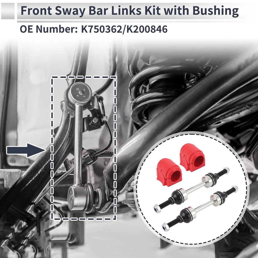 Front Stabilizer Bar Links with 2 Pcs Bushing for Ford F-150 (No.K750362)