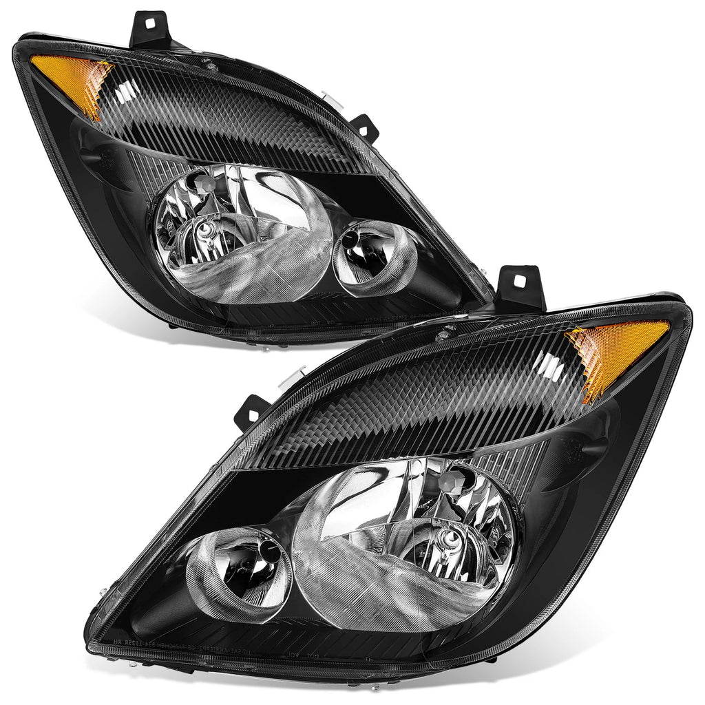 OE Style Black/Amber Headlights for Dodge/Mercedes/Freightliner Sprinter (2007–2013)