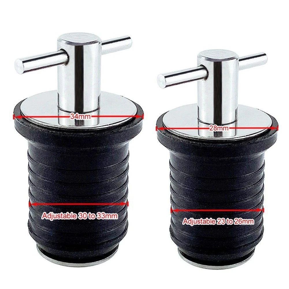 Rubber Drain T Handle Snap Fit for Marine Boats (25mm or 32mm)