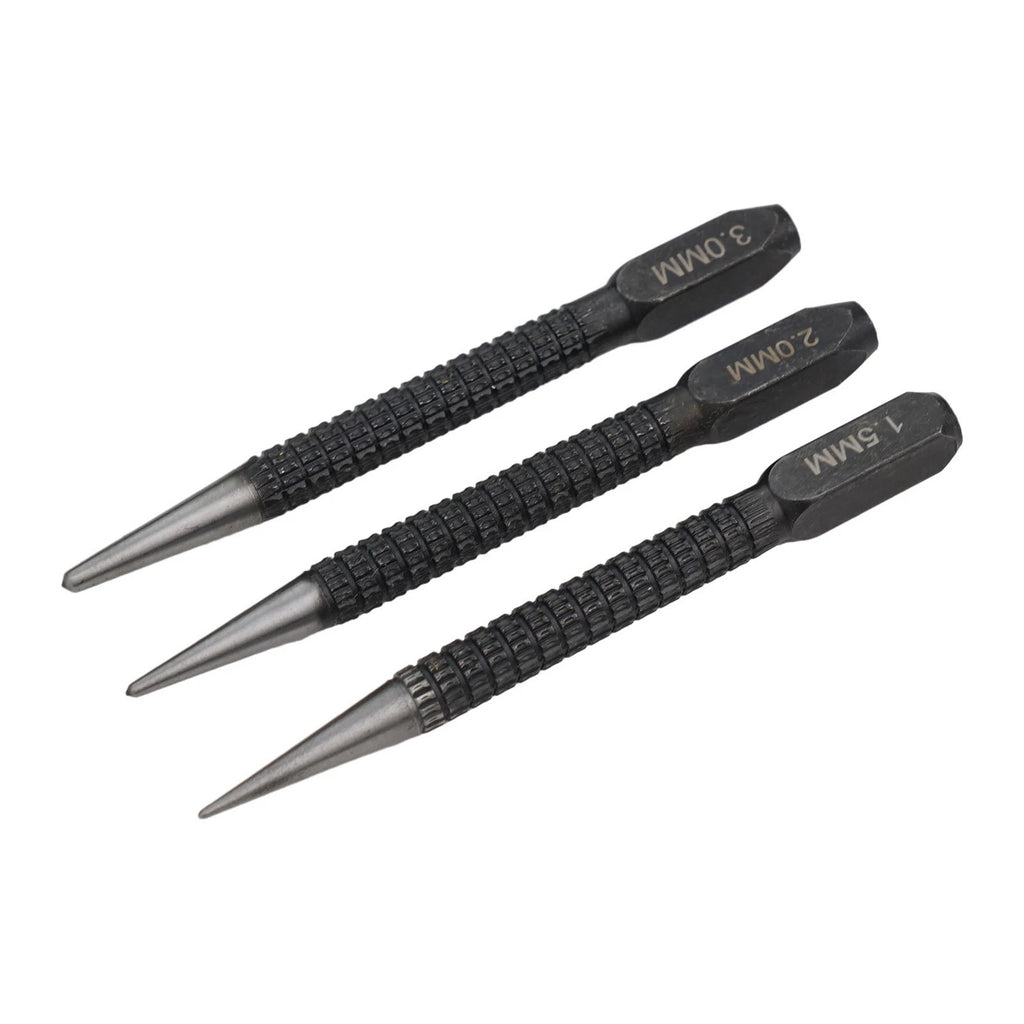 Center Punch Set of 3 Alloy Steel for Metal Wood Marking Tools