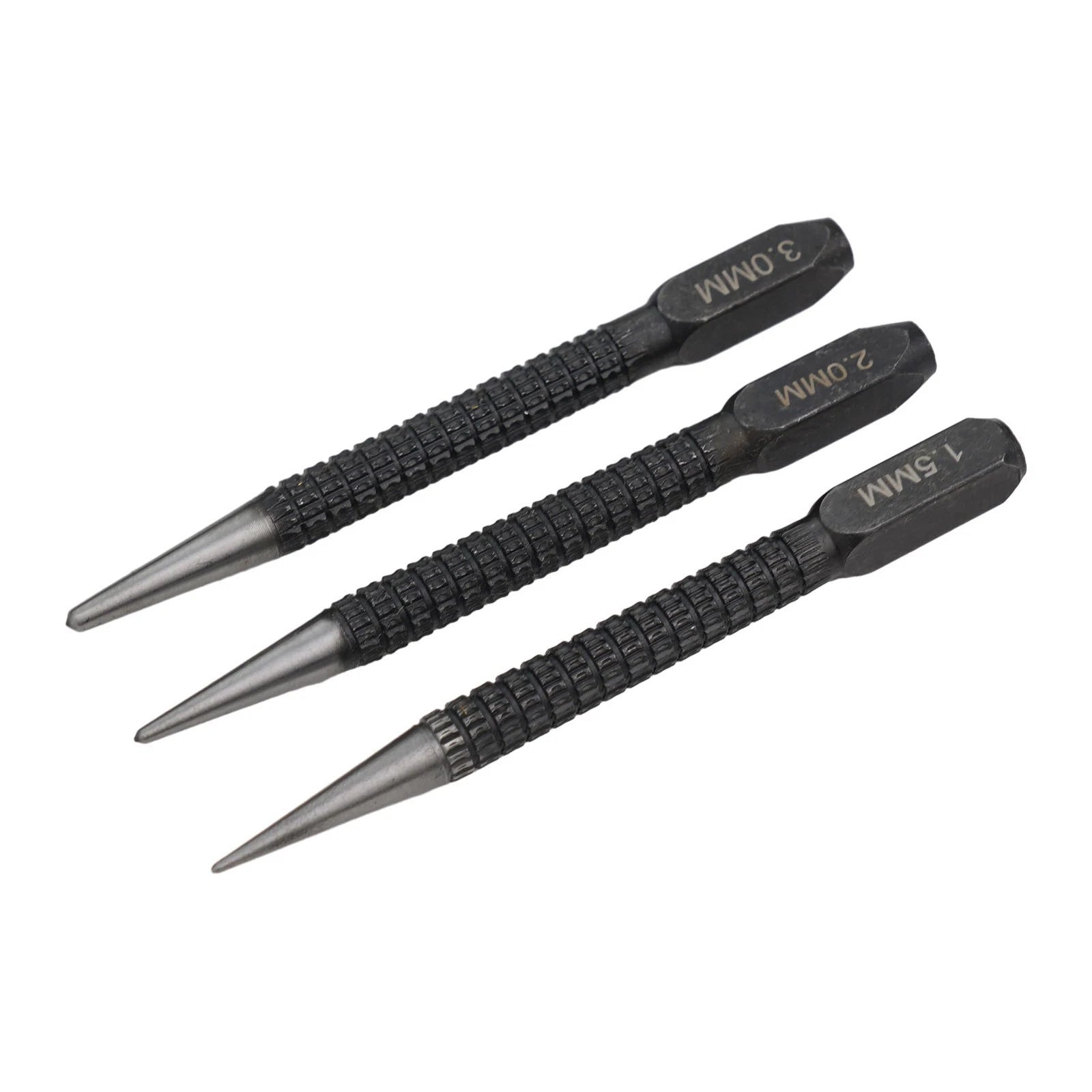 Center Punch Set of 3 Alloy Steel for Metal Wood Marking Tools