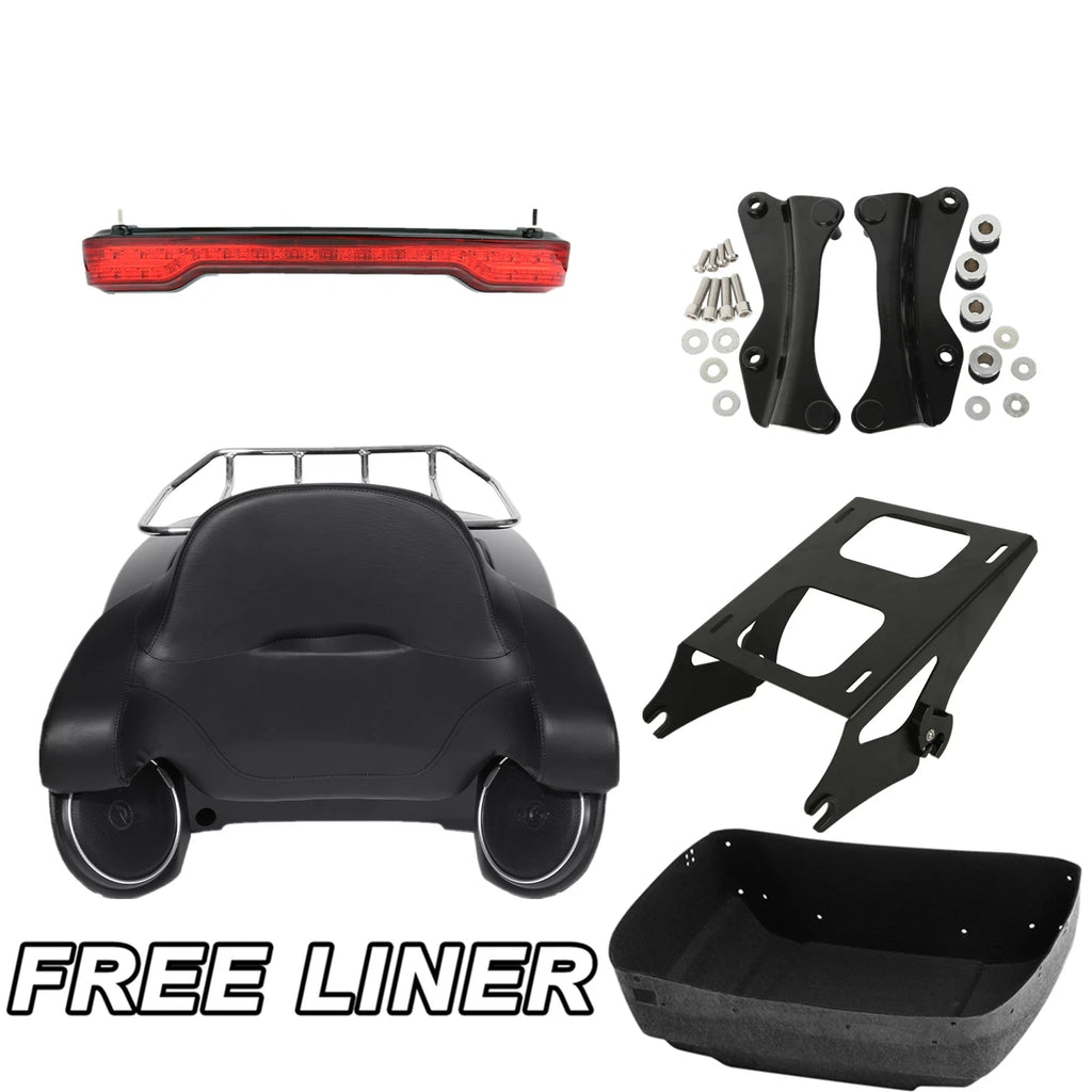 LED Tail Light Rack Speakers for Harley Street Glide (2014–2025)