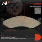 Set of 8 Ceramic Brake Pads & Shoes for Jeep Wrangler Cherokee