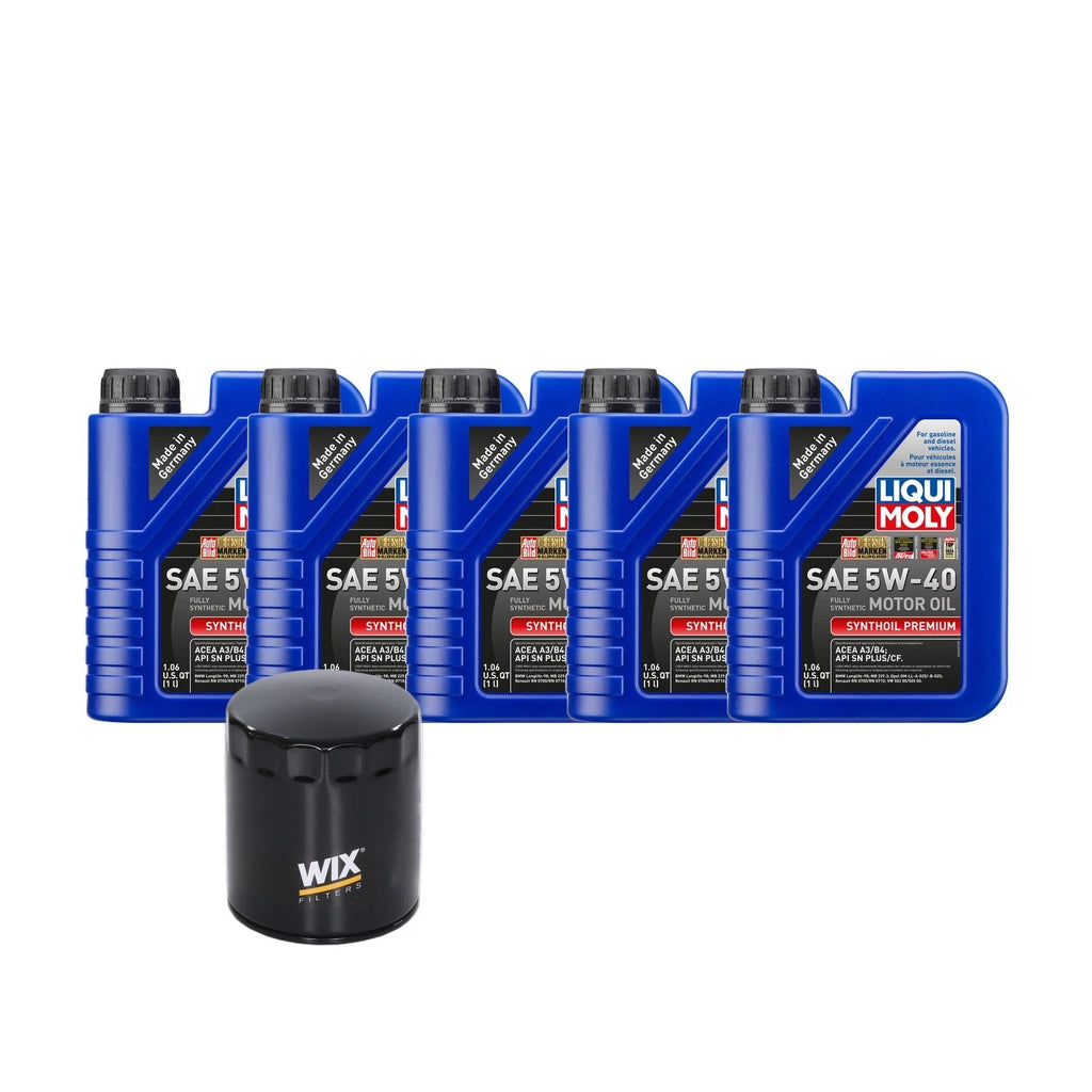 5L Liqui Moly Synthoil Premium SAE 5W40 Oil Change Kit for Audi AFC (1996–1999)