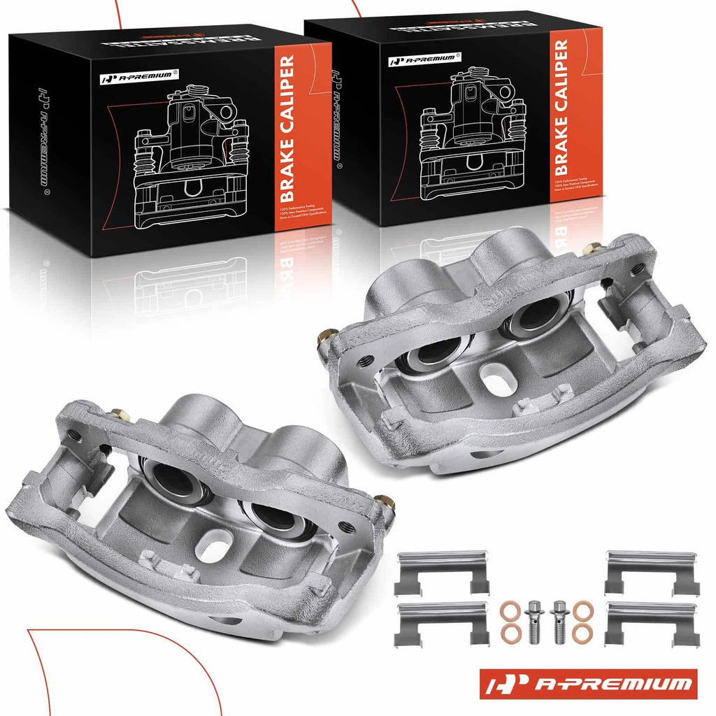 2X Front Brake Calipers with Bracket for Chevy Silverado 2500 (1999–2004)