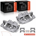 2X Front Brake Calipers with Bracket for Chevy Silverado 2500 (1999–2004)