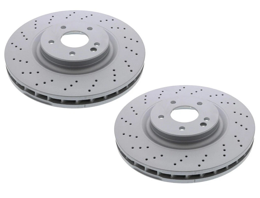2X Front Drilled Brake Rotors for Mercedes W129 SL500 (1990–2002) Zimmermann