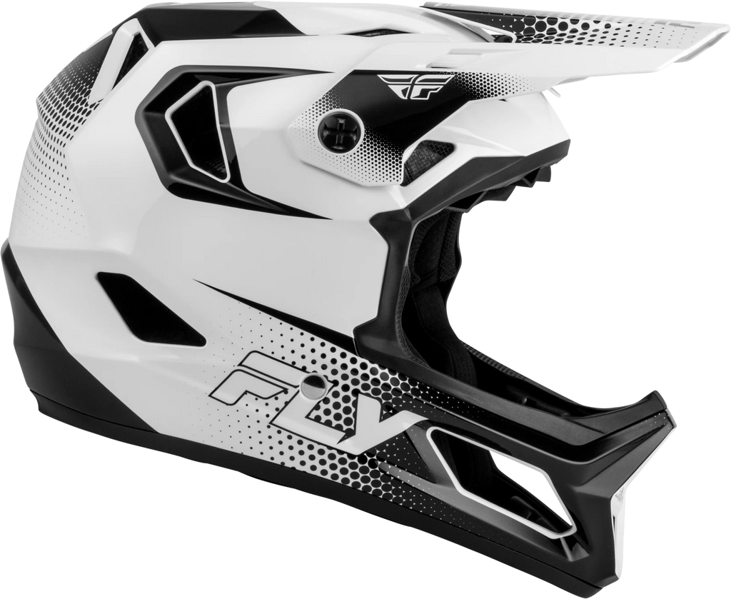 Fly Racing Yth Rayce Sonar Helmet for Youth Bicycle (Large, White/Black)