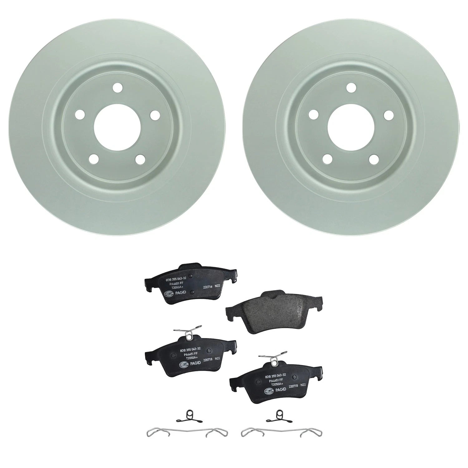 Bosch QuietCast Rear Rotors & Hella Ceramic Brake Pads for C-Max, Escape (2013–2019)