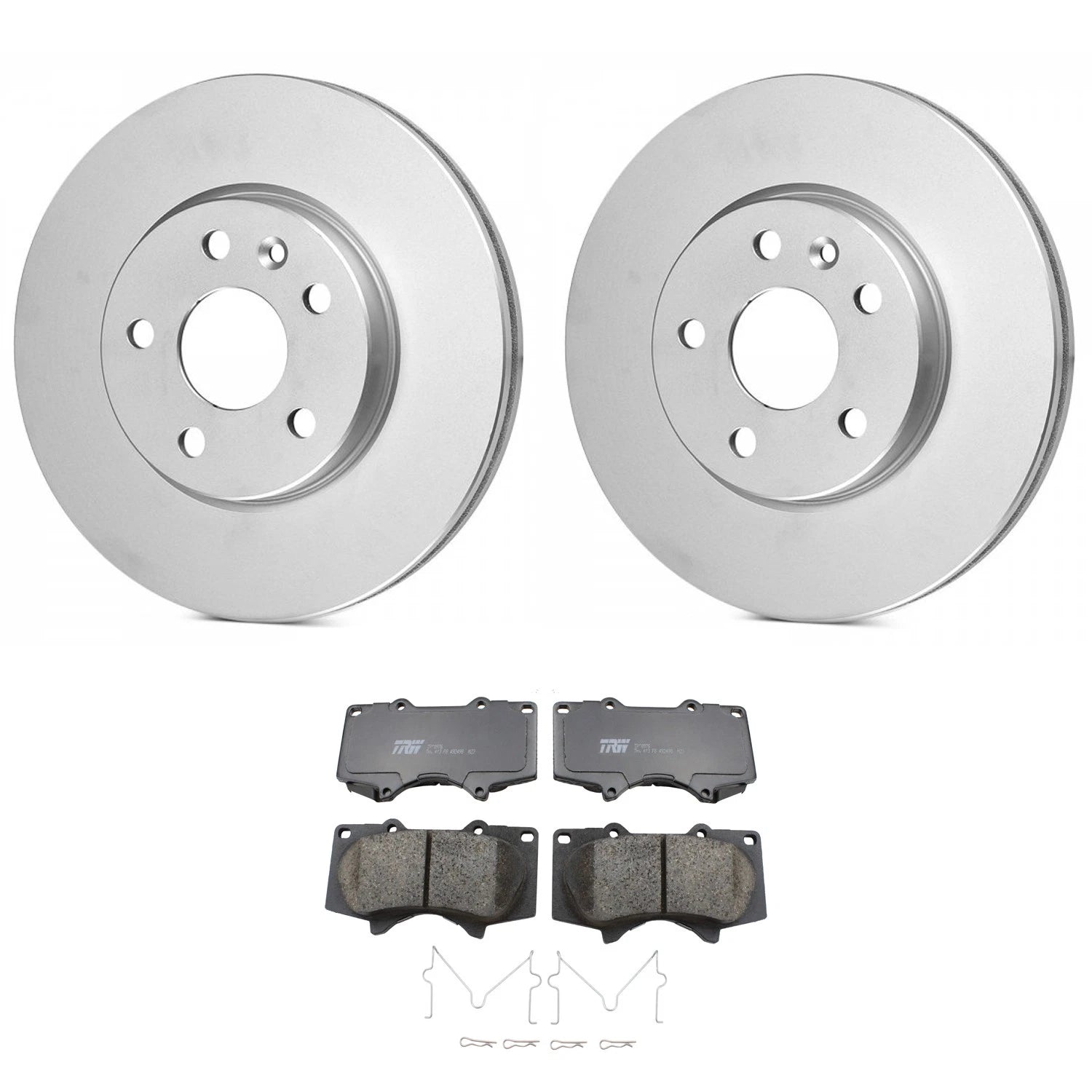 Bosch QuietCast Front Rotor & TRW Pro Ceramic Brake Pad Kit for 4Runner (2010–2023)