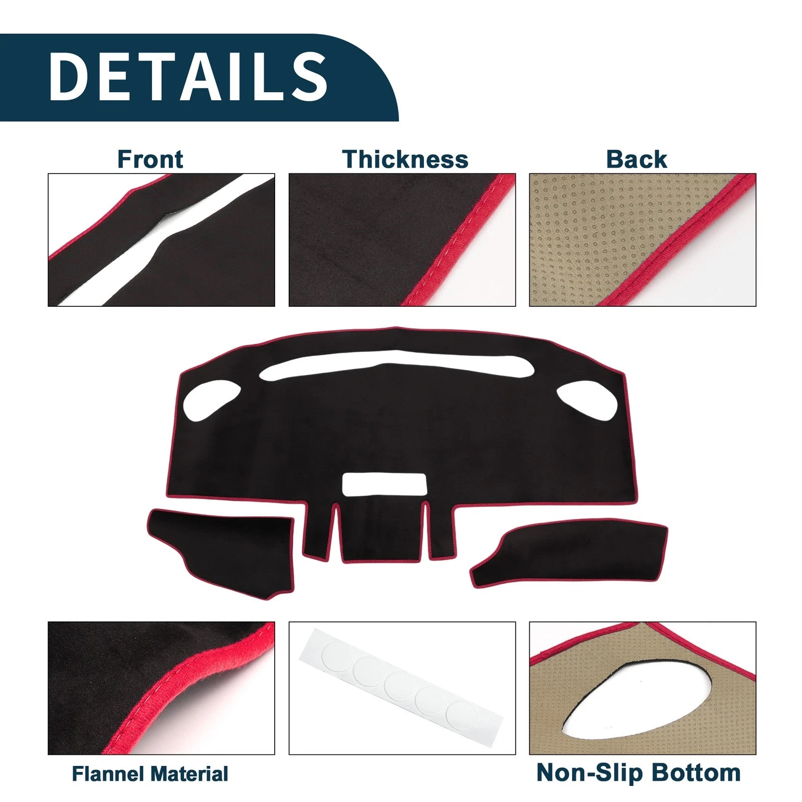 Set of 2 Dashboard Dash Cover Mats for Mazda Flair Wagon MM21 (2012–2019)