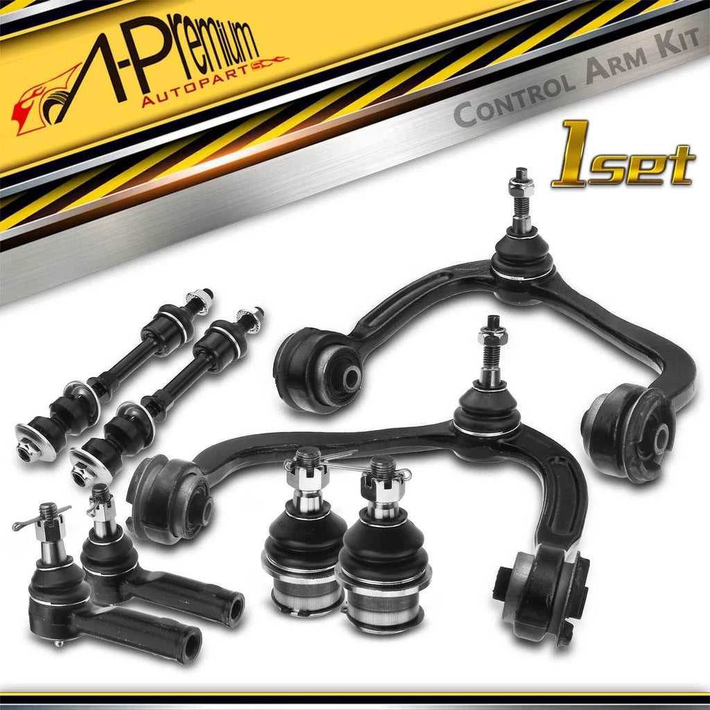 Set of 8 Front Control Arm Sway Bar Link Tie Rod Ends for Ford F-150 (2005–2008)