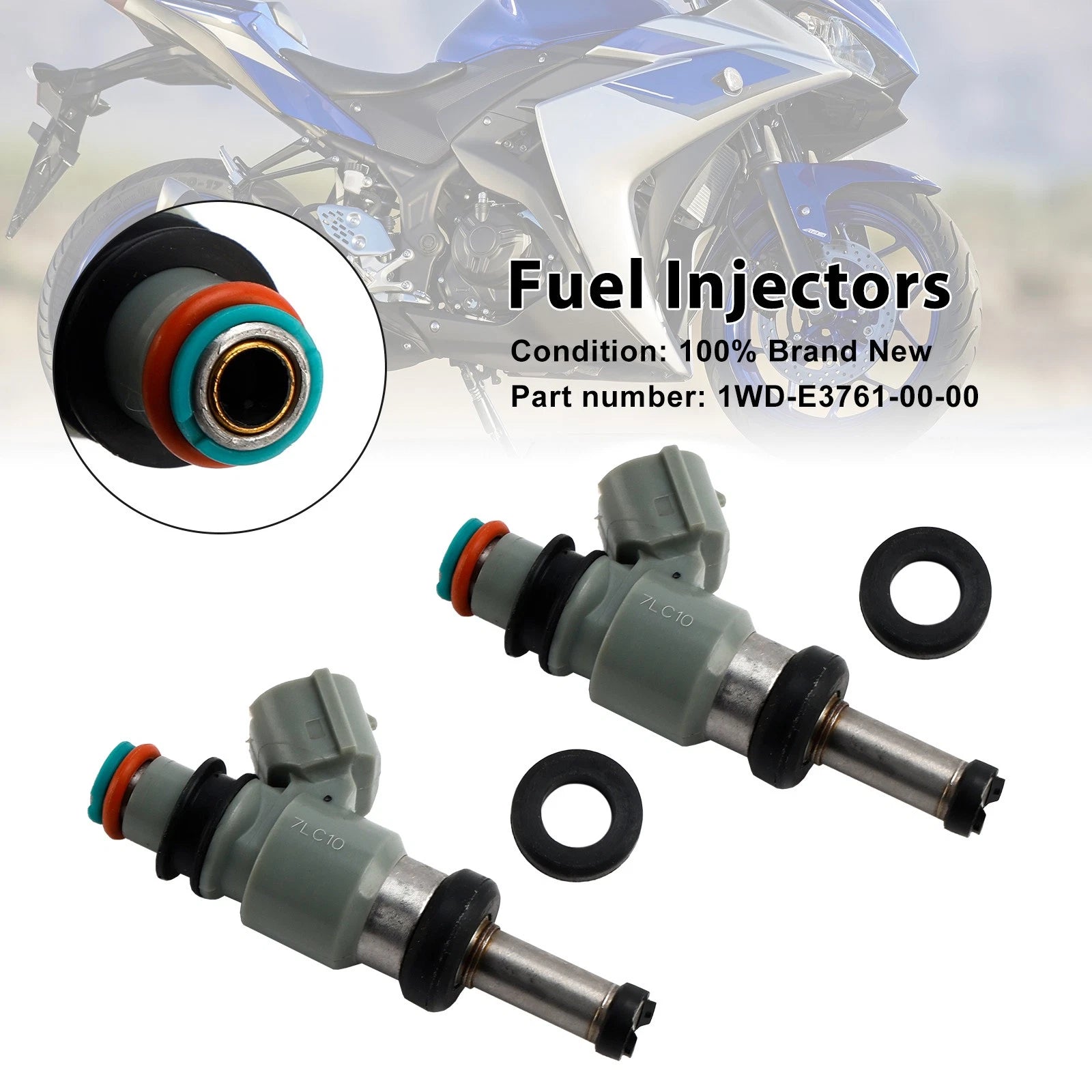2X Fuel Injectors 1WD-E3761-00-00 for Yamaha YZF-R3 (2015–2022)