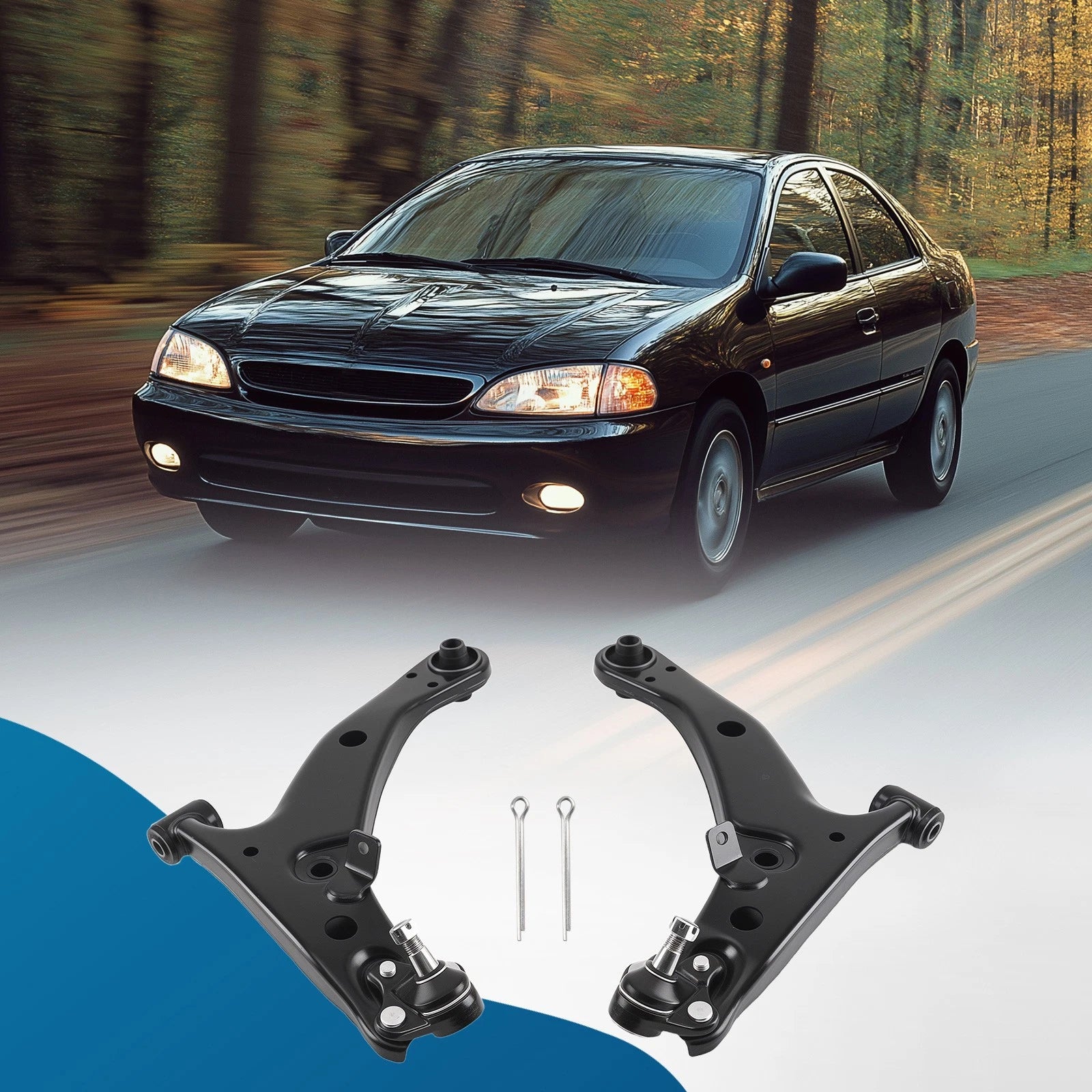 Front Lower Control Arms + Lower Ball Joint for Chevy Geo Prizm (1998–2002)