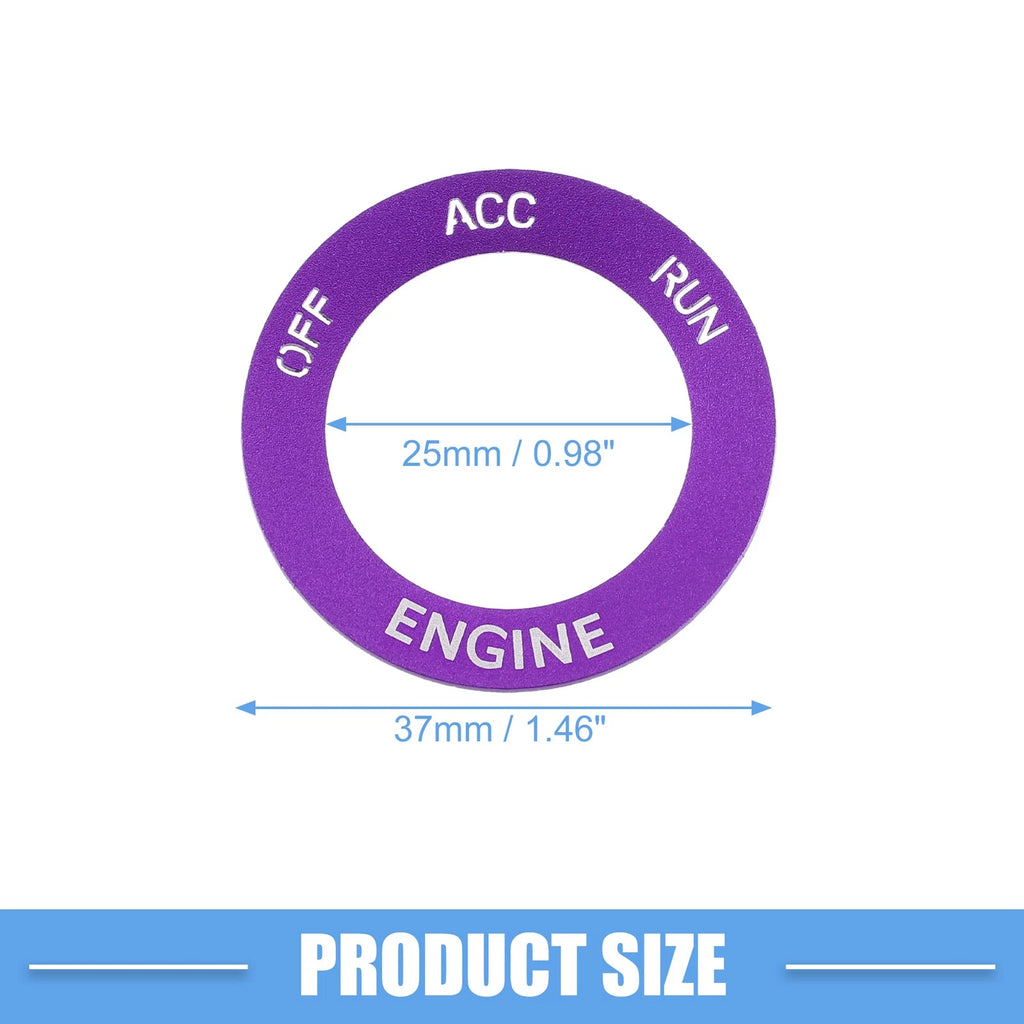 Engine Start Button Sticker for Dodge Charger Challenger (2015–2023) Aluminum Alloy Purple