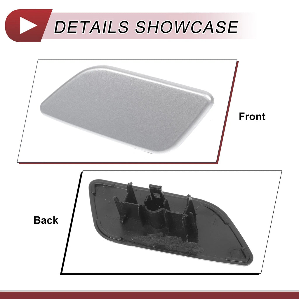 Front Left Washer Nozzle Cover Cap for Subaru Forester (2022–2024) Silver Tone