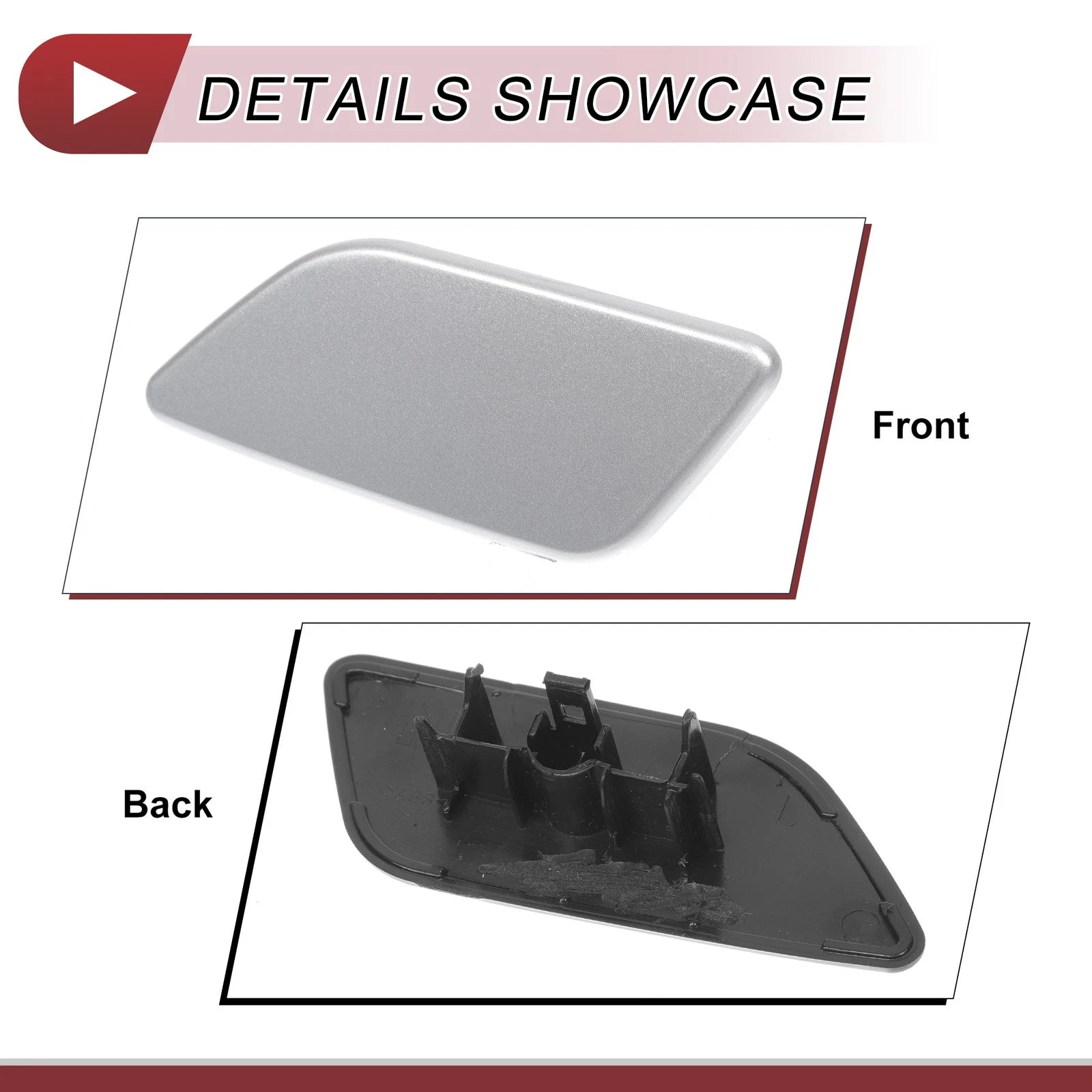 Front Left Washer Nozzle Cover Cap for Subaru Forester (2022–2024) Silver Tone