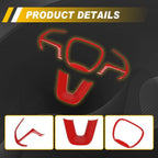 Red Steering Wheel Cover Trim for Dodge Challenger/Charger (2015–2023)
