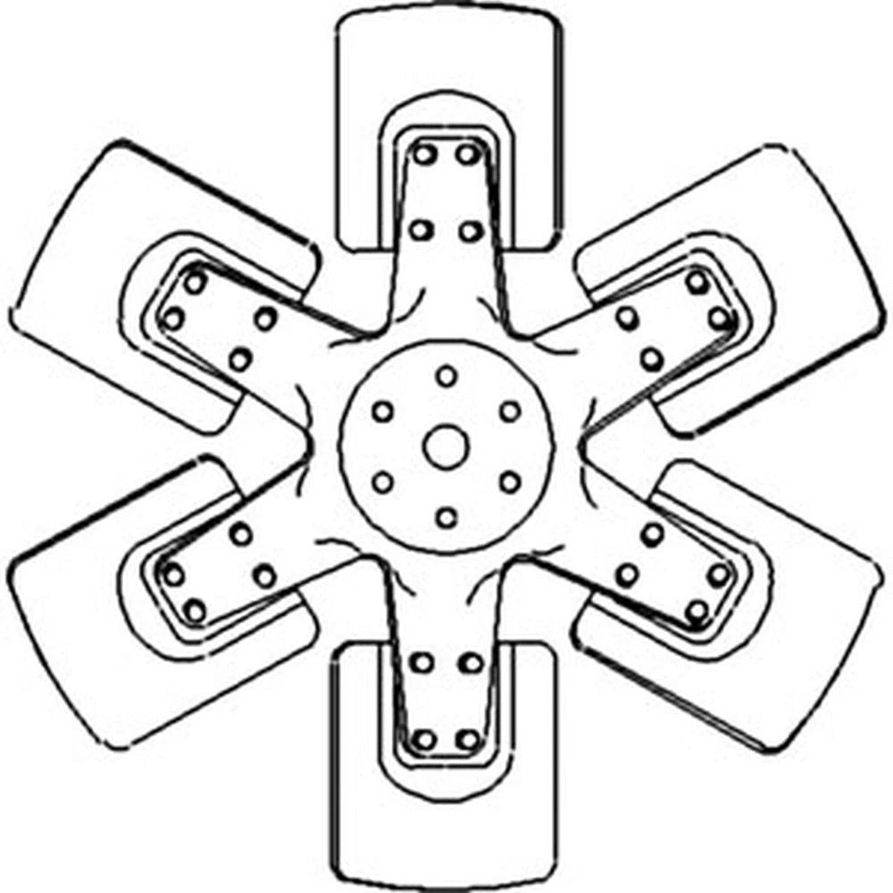 Cooling Fan 6 Blade for International 886 986 1066 1086 1466 1486 (N/A)
