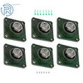 Set of 6 Pillow Block Flange Bearings for UCF211 (2" Bore)