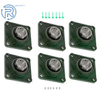 Set of 6 Pillow Block Flange Bearings for UCF211 (2" Bore)
