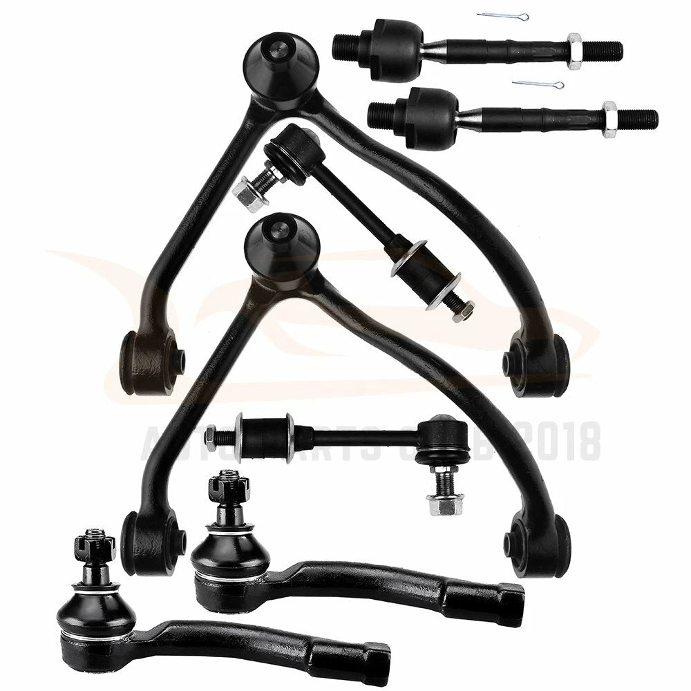 Set of 8 Front Upper Control Arms Tie Rods for Kia Sorento (2003–2004)